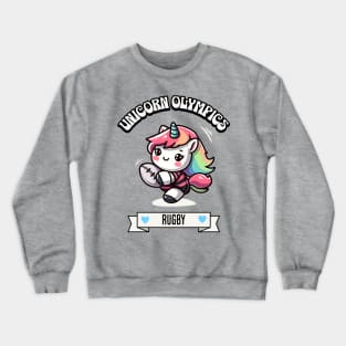 Rugby Unicorn Olympics 🏉🦄 - Tackle the Cuteness! Crewneck Sweatshirt